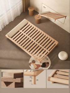 Montessori Extendable Children Bed Solid Wood