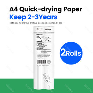 PeriPage 100 Pages Folded A4 Thermal Printer Paper Rolls for Long-lasting 210mm for A40 Portable Printer Universal