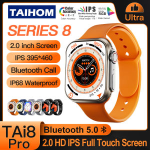 TAIHOM Series 8 Smart Watch Ultra NFC Smartwatch Men Women Bluetooth Call IP68 Waterproof Wireless Charging 2 Inch HD Screen TAI8 PRO SmartWatch Original brand
