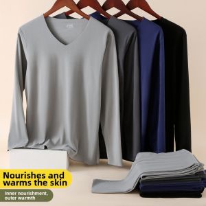 JIFANPAUL | Thermal Underwear Set Warm Invisible Double-faced Flannel Winter Men Women