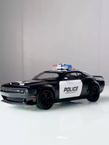 Mainan Anak Miniature Miniatur Pajangan Diecast Mobil Challenger Redeye Hellcat Police Polisi Car Alloy Skala 1:24 Toys