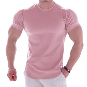 2024 Summer Sports T Shirt Men Gyms Short Sleeve Fitness T-Shirt Male Quick-Dry Workout Outdoor Tight Tees Tops Men Sportswear
