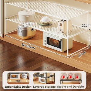 evesigar | Adjustable Kitchen Cabinet Organizer
