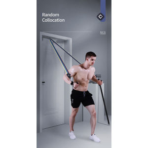 HUIESON ชุดยืดออกกำลังกายอเนกประสงค์ชุด Tpe11ชิ้นเชือกดึงยางยืดน้ำหนัก100ปอนด์รวมสายยืดมีแรงต้าน