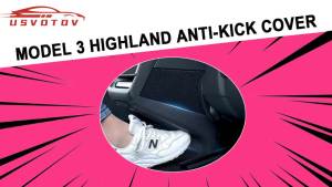 Rear Anti Kick Cover Protector Trim for Tesla Model Y Juniper Model 2025 2026 Air Condition Vent Outlet Kick Pad Mat Accessories