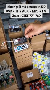 Mạch giải mã Bluetooth 5.0 USB AUX FM ( tích hợp công suất 30W x 2 )