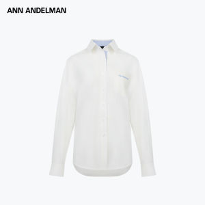 ANN ANDELMAN | Patchwork White Long Sleeve Casual Loose Shirt