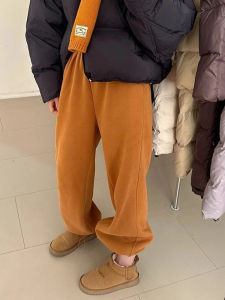 PAZHAOLANG | Caramel Color Drawstring Casual Pants for Men and Women