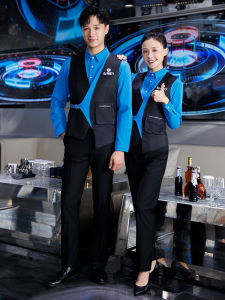 เสื้อกั๊กทำงานสไตล์เกาหลีสำหรับผู้ชาย งานปาร์ตี้ฤดูใบไม้ร่วงและฤดูหนาว งานปาร์ตี้ในบาร์ KTV สวมใส่สบาย 96% โพลีเอสเตอร์