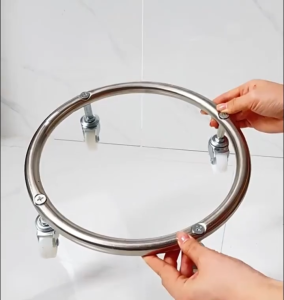 Gasul Stand Moveable Rolling Tray Gas Tank Holder Metal Plant Basin Extra Thick Universal Wheel Brak