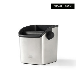 CAFEDE KONA | CAFEDE KONA Coffee Knock Box 700 mL Compact Espresso Grounds Bin with Rubber Knock Bar and Non-Slip Base for Home Coffee Corner
