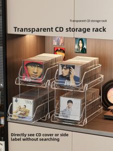 Pull out Desktop CD Holder Record Storage Box Tape Rack Black Vinyl Album Display Stand Family Storage Tools Chinese Brand