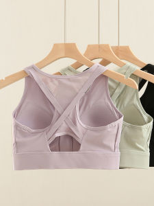 High Impact Sports Bra Large Mesh Front Zipper Breathable Yoga Fitness Training Running Shockproof Womens Sportswear Underwear