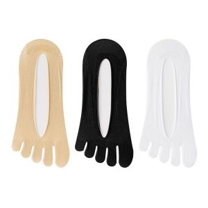 JIAZINI | ถุงเท้าผ้าฝ้ายกันลื่นแบบเรือ ไม่เห็นขอบ สำหรับฤดูร้อน บาง ส้นแยก สำหรับผู้หญิง