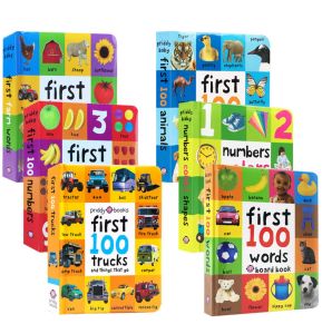 milu Childrens Toddler First 100 Animals Trucks Numbers Colors Shapes Encyclopedia Board Book 3Pcs 0 To 5 Years old