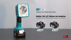 16W Cordless LED Flashlight for Makita 18V 1600LM USB Charger for Camping Fishing Car Repair Job Site Emergency (No Battery)