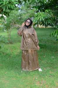 Jas hujan wanita Rok setelan baju dan rok dewasa bahan Tebal kuat lentur anti rembes