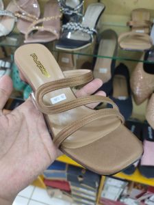 sendal hak tinggi merk purple model terbaru warna coklat