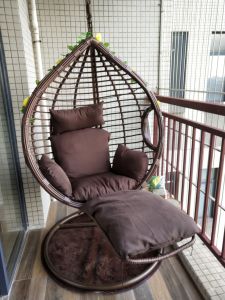 Indoor Hanging Basket Rattan Chair Cradle Pedal Swing Balcony Glider Courtyard Household Single Double Hammock Chair Residential Furniture
