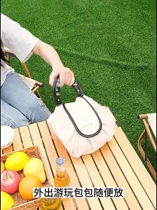 Portable Makeup Bag Travel Cosmetic Bag PU Drawstring Makeup Bag Large Capacity Toiletry Bag  with Mirror 化妆包