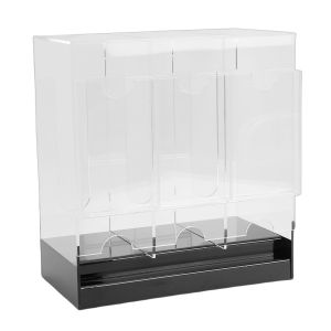 3 Slot Booster Pack Dispenser Acrylic Card Pack Display Holder Organizer with Black Base for Trading Cards Sports Cards
