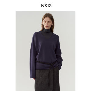 INSIS FEMME | Nordic Style Full Wool V-Neck Layered Knitwear