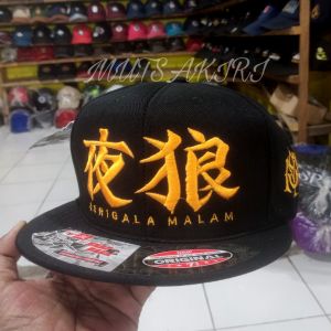 Topi Snapback Serigala Malam Topi Distro  Dewasa
