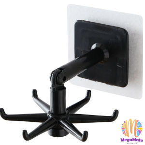 MegaMate ตะขอติดเพดาน ติดผนัง  ที่แขวนติดผนัง 6 แฉก ขอเกี่ยวหมุนได้ 360 ° Hexagonal self-adhesive hook