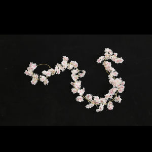 MONLEYTA | Sakura Branch Artificial Flower Vine Wrapping Air Conditioner Pipe Faux Flower Branch Tree Simulation Peach Blossom Decoration