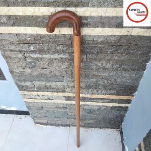 tongkat jalan kayu kelor emas motif payung spesial D56