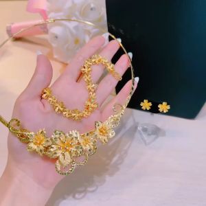 [FreeShip Max] Bộ kiềng cưới cô dâu hoạ tiết hoa mai mạ vàng 24k - Trang Sức Kami