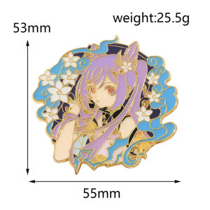 Genshin Impact Character Enamel Pins Cute Anime Lapel Brooch Badge Ganyu Venti Keqing Xiao Zhongli Metal Pin Jewelry Gift