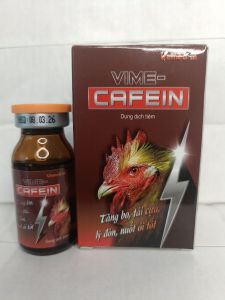 Cafein tiêm hoặc nhỏ trước thi đấu gàhưng phấn thần kinh trung ương tỉnh táo giảm đau và trợ hô hấp