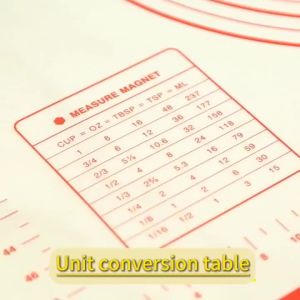 Non Slip Silicone Pastry Mat with Measurements Nonstick Thick Baking Mat for Rolling Out Dough Fondant Pizza Mat Counter Mat