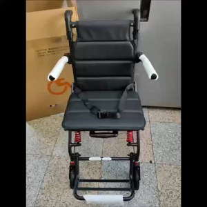 Foldable wheelchair foot strap portable trolley travel wheelchair for the elderly aluminium
