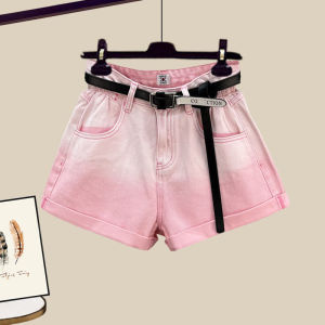 NUMEN BUTTON | Bộ Thời Trang Nhỏ Gọn Áo Halter Hồng Quần Short Jeans