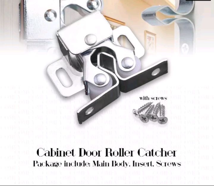 10 Pack Double Roller Door Catches – Cabinet & Cupboard Latch Hardware, Silver Finish
