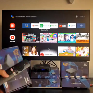 Android TV Box TV 98proDual Wifi 2.4 và 5GhzKèm khiển giọng nóiKết nối BluetoothAndroid 14.0,Ram 8GBRom 128GB
