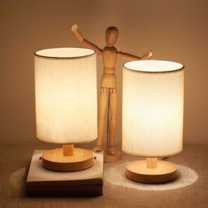 Minimalist Wooden Atmosphere Table Lamp Warm Light Nursing Bedroom Bedside Lamp Rechargeable Solid Wood Decoration Artsy Small Night Lamp Art