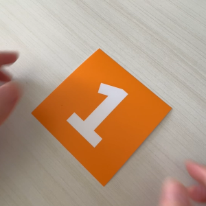 Simple Number. Square Sticker Label Sign Signboard Signage Board. Nombor Segi Empat. Numbers 1-10 Custom. Orange Oren