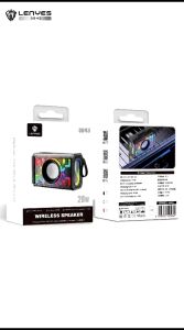 LENYES S843 20W Wireless Speaker Bluetooth 5.3 Transparan RGB LED Light TWS Portable FM Radio