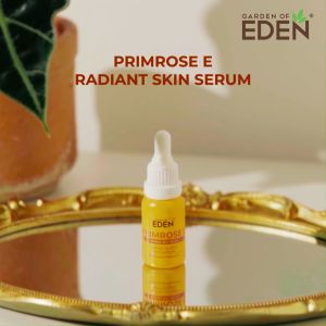 Garden of EDEN PRIMROSE E Radiant Skin Serum 15ml Glowing & Hydrating Serum for Dull Dry Dehydrated & Sensitive Skin