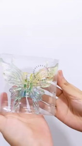 Jepit Rambut Motif Kupu-Kupu Kristal Gradasi 10Cm Jedai Jepit  Transparant Hair Clip Women Hairpin