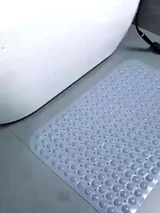 Anti-Slip Bath Mat With Suction Cups and Drain Holes Bathroom Shower Mat