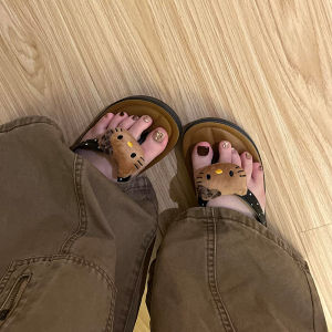 Dép Xỏ Ngón Hello Kitty Chống Trượt Chống Mùi Đế Mềm Dễ Thương Đi Biển Đi Ngoài Trời Mùa Hè EVA Dép Xỏ Ngón Cho Nữ