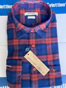 (6P0454) Áo sơ mi Việt Tiến tay dài vạt NGANG form rộng vải 100%cotton dày dặn