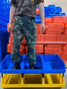 Tool Storage Box Stackable and Combinable Screw Parts Storage Rack Shelf Box Warehouse Storage Box Organizer Workshop Plastic Parts Box/Tool Box