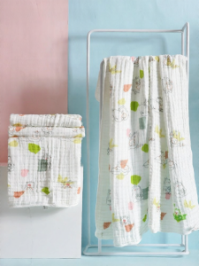 KING SHORE | A-Class Children Blanket Six-layer Muslin Pure Cotton Breathable Printed Wrap