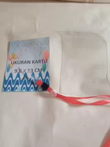 (10 Pcs) Name Tag Panitia 1 set Tali dan Mika ukuran 9.8 x 13 cm