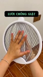 [ HÀNG MỚI VỀ ] Vợt muỗi thông minh Có Đế Sạc Chống Giật - Vợt Muỗi Gấp Gọn 2 In 1 Kiêm Đèn Bắt Muỗi Tự Động Ban Đêm - Vợt Điện Bắt Muỗi Sạc